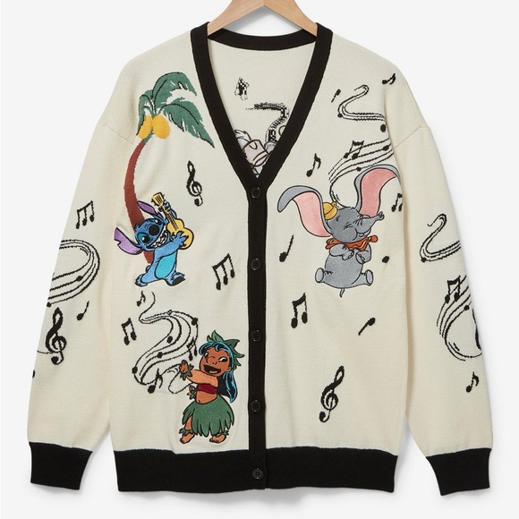 Disney Sweaters - Disney 100 Musical Characters Cardigan Sx XL BoxLunch Exclusive V-neck Button Up